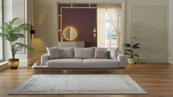 Estella Dörtlü Sağ Koltuk - Krem