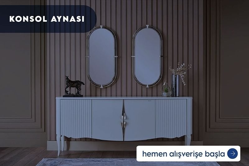 konsol aynası dekorasyonu