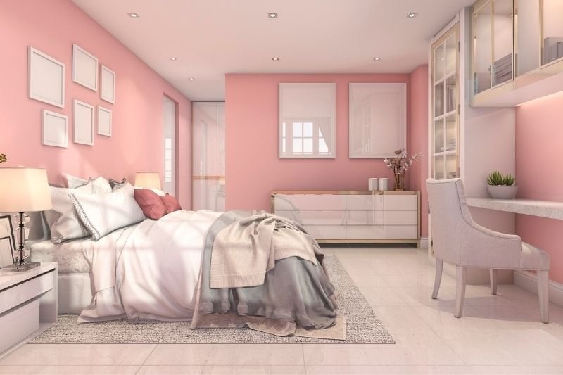Yatak Odasında Pembe Renk Kullanımı