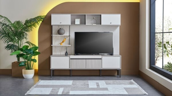 Mona Tv Ünitesi Dolap Modüllü Arka Pano