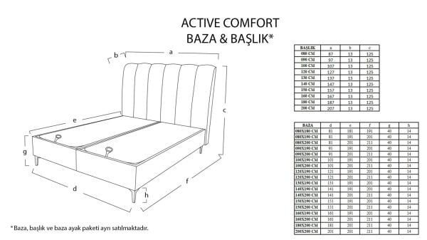 Active Comfort Baza Gri - 90X190