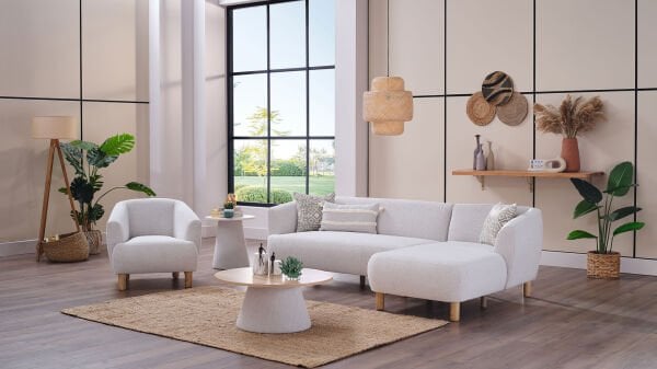 Bonita Köşe Koltuk - Beyaz