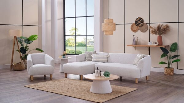 Bonita Köşe Koltuk - Beyaz