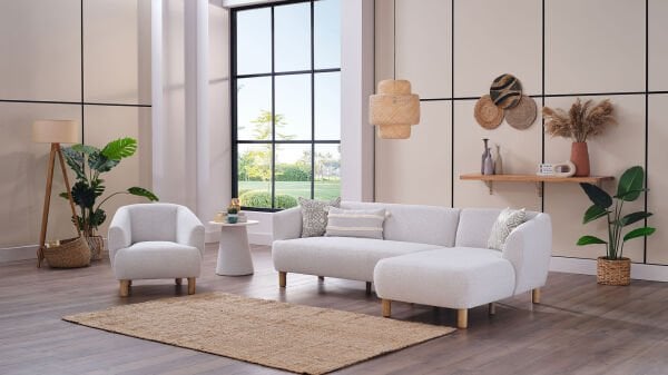 Bonita Köşe Koltuk - Beyaz