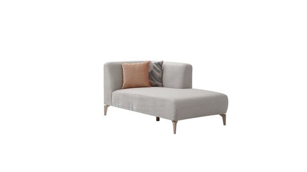 Orleon Uzanma Ünitesi Sol - Vizon - Meşe Renk Ayak