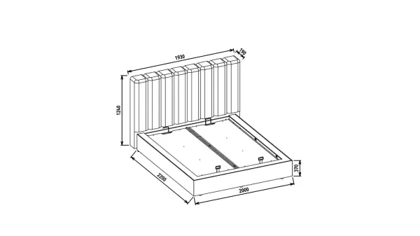 Bio Natura Başlıklı Karyola Seti - Vizon 160X200