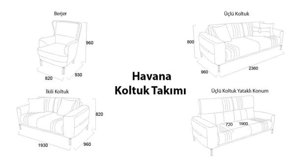 Havana İkili Koltuk