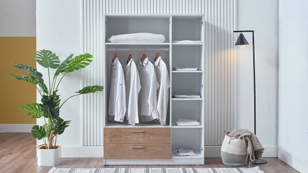Carlo 3 Kapaklı Gardırop - Meşe