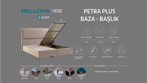 Petra Plus Baza 180X200 - Krem