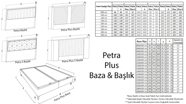 Petra Plus Baza 120X200 - Krem