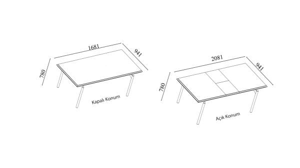 Havana Açılır Yemek Masası