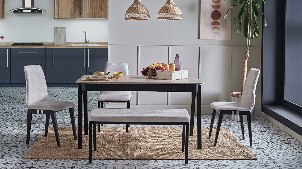 Nicoly Açılır Mutfak Masası Meşe