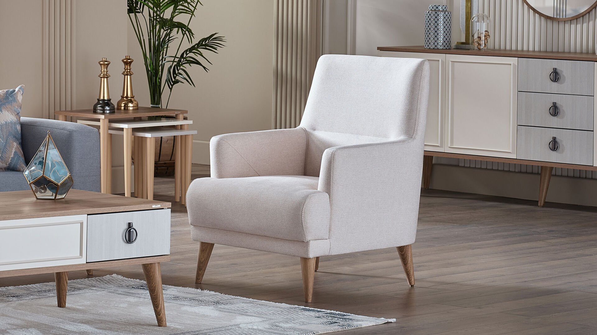 Caldera Berjer - Krem - Meşe Ayak