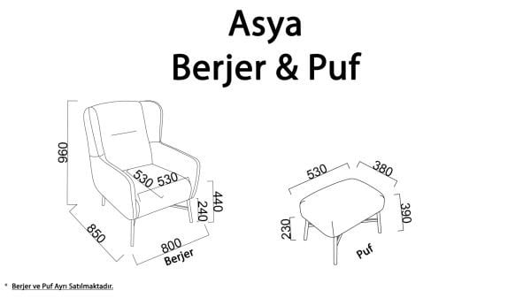 Asya Puf - Beyaz