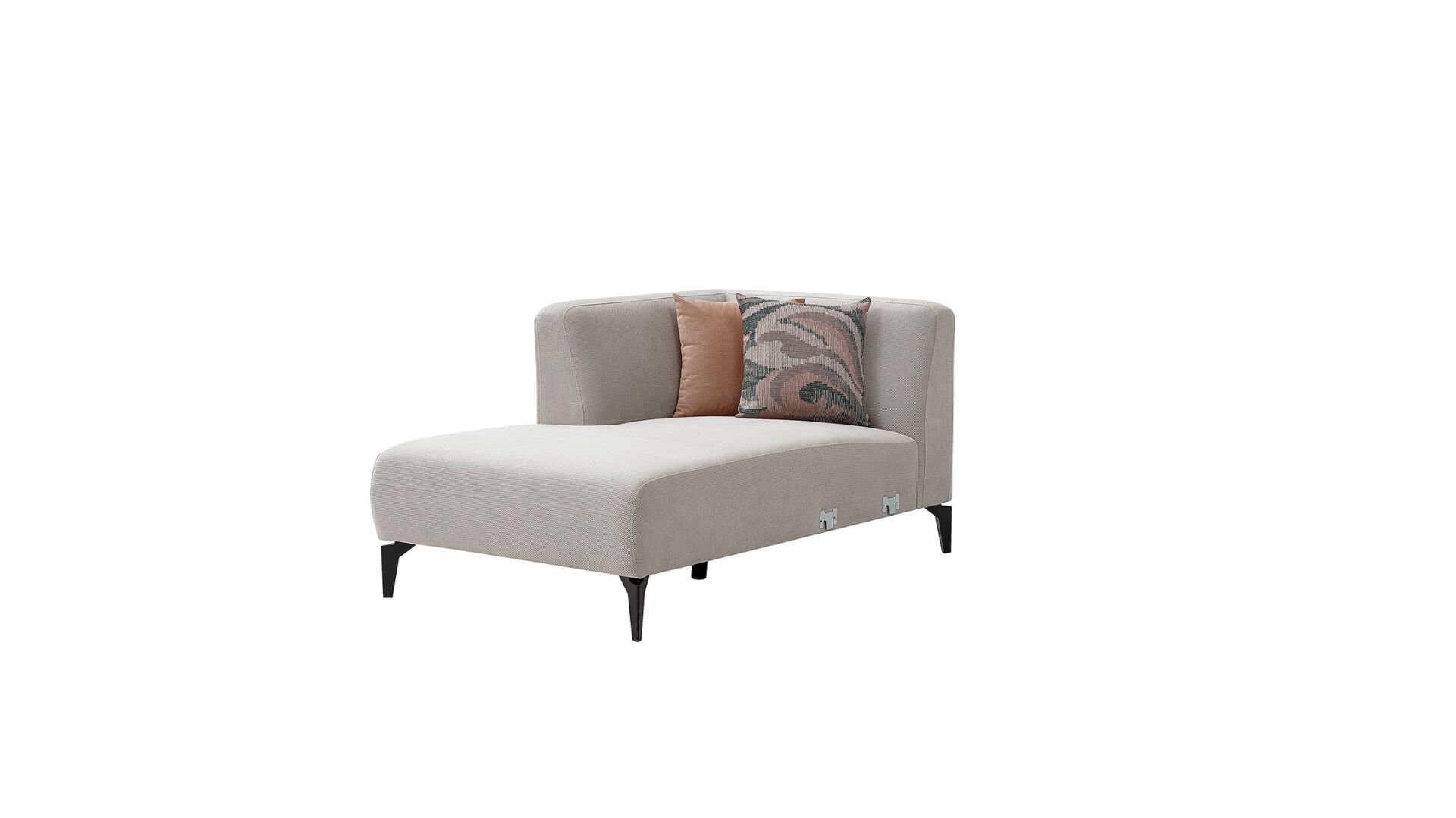 Orleon Uzanma Ünitesi Sağ - Vizon - Siyah Renk Ayak