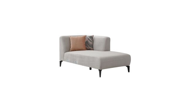 Orleon Uzanma Ünitesi Sol - Vizon - Siyah Renk Ayak