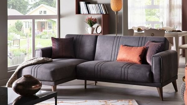 Ruby Uzanmalı Köşe Sağ Koltuk Gri