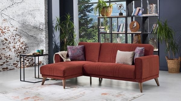 Ruby Uzanmalı Köşe Sağ Koltuk Bordo
