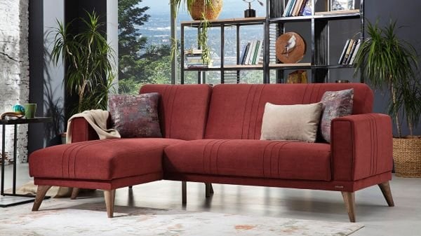 Ruby Uzanmalı Köşe Sağ Koltuk Bordo