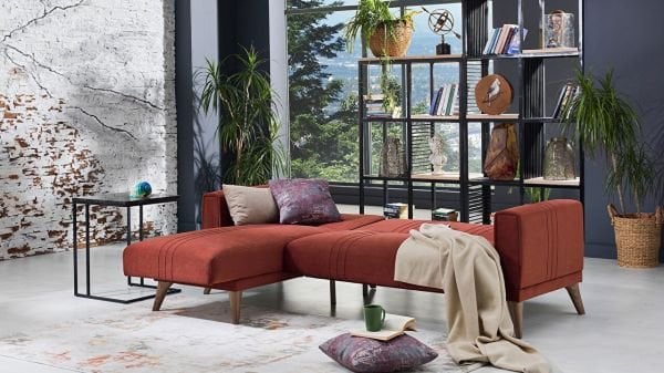 Ruby Uzanmalı Köşe Sağ Koltuk Bordo