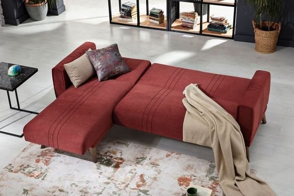 Ruby Uzanmalı Köşe Sağ Koltuk Bordo