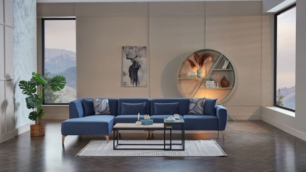 Orleon Köşe Koltuk - Lacivert