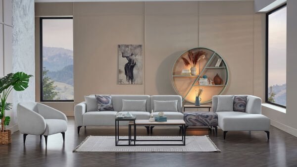 Orleon Köşe Koltuk - Gri