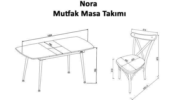 Nora Mutfak Masa Takımı