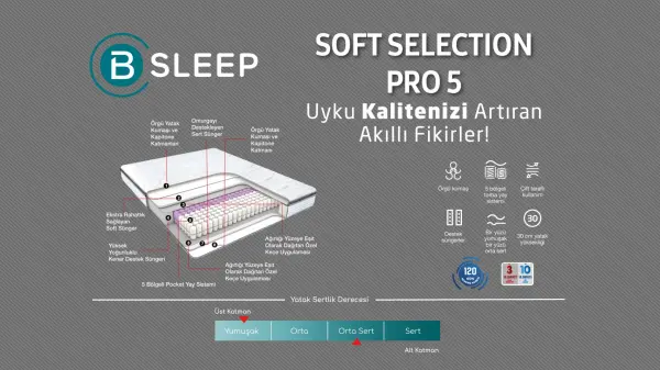 Soft Selection Pro 5 Yatak 90X190