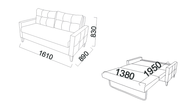 Sandro Family İkili Yataklı Koltuk - Gri