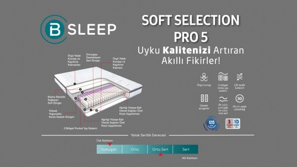 Soft Selection Pro 5 Yatak 180X200