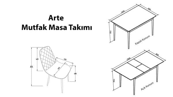 Arte Açılır Mutfak Masası