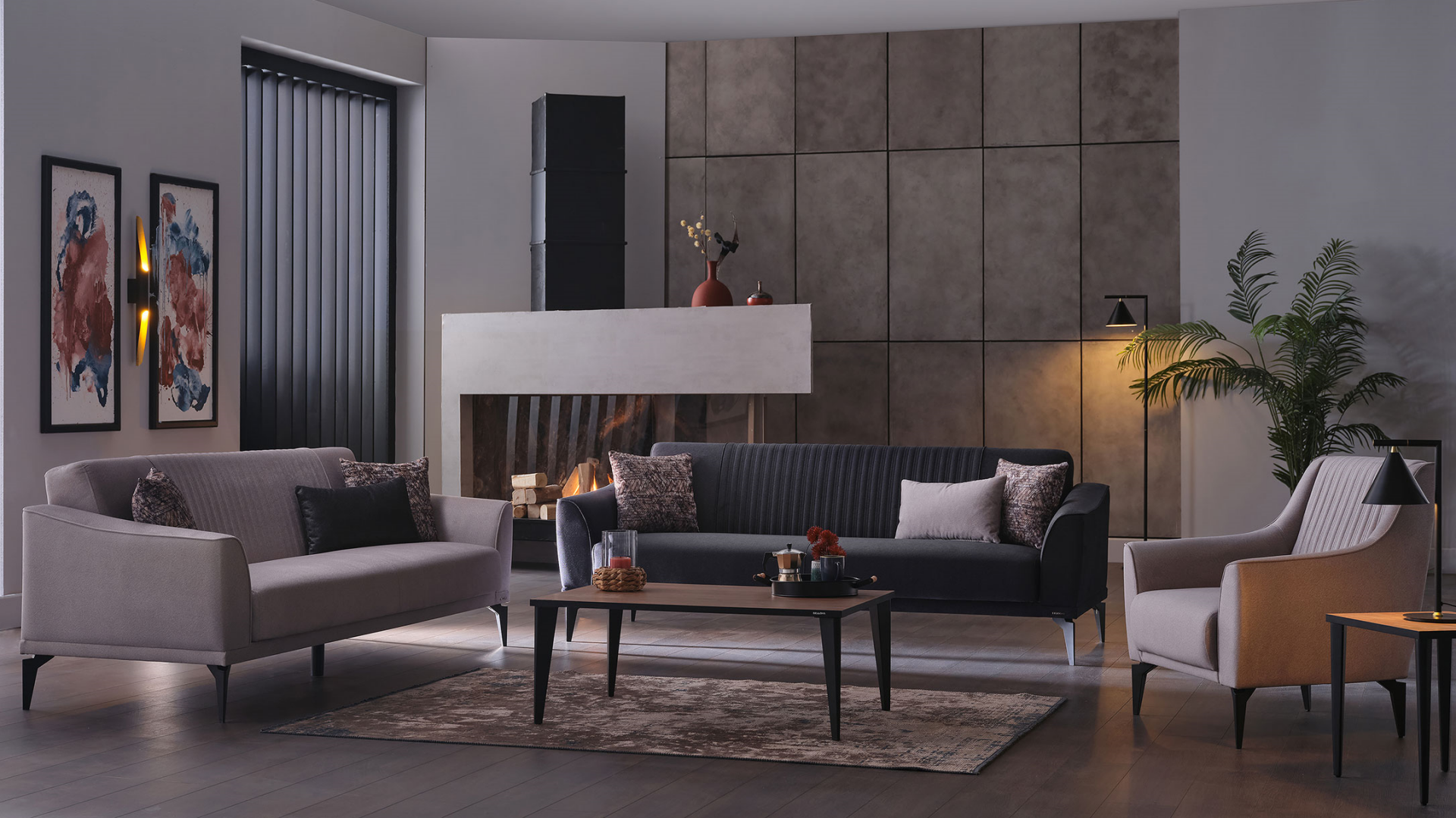 Monaco Koltuk Takımı (3+3+B+B)