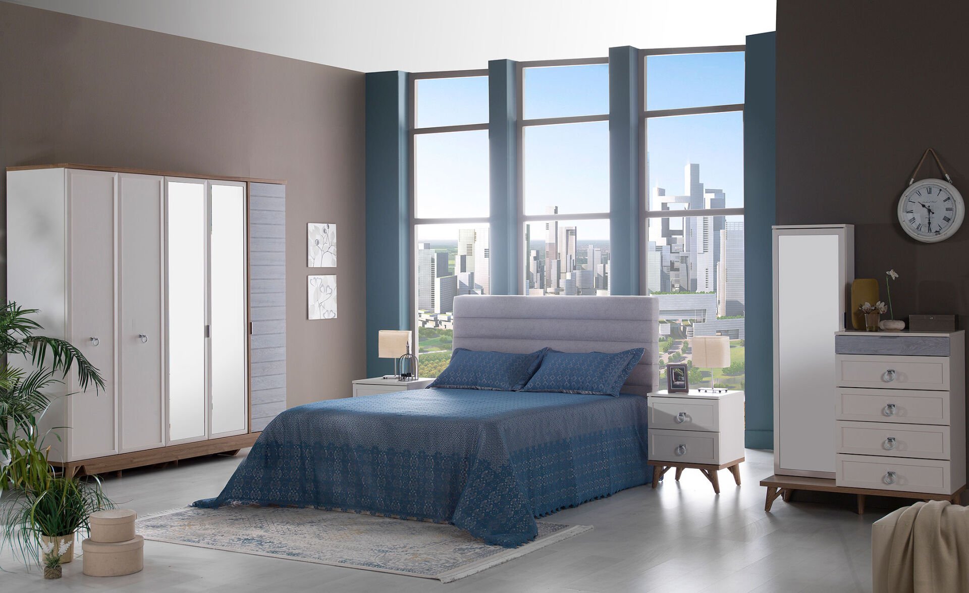 Mavenna 5 Kapaklı Yatak Odası Takımı