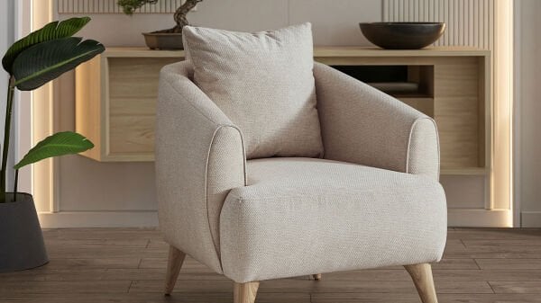 Mona Berjer - Krem - Meşe Renk Ayak