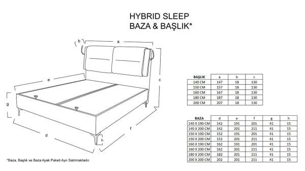 Hybrid Sleep Başlık 180 - Gri