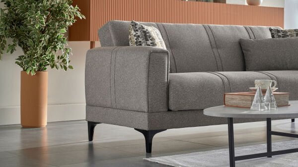 Ruby S Kmp Üçlü Koltuk - Kahve