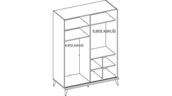 Intro Genç Odası Sürgülü Gardırop