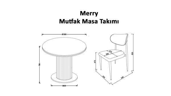Merry Mutfak Masa Takımı