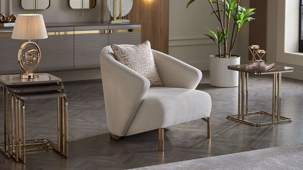 Veronica Tekli Koltuk - Krem