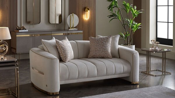 Veronica İkili Koltuk Krem