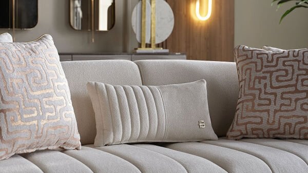 Veronica Üçlü Koltuk - Krem Krem