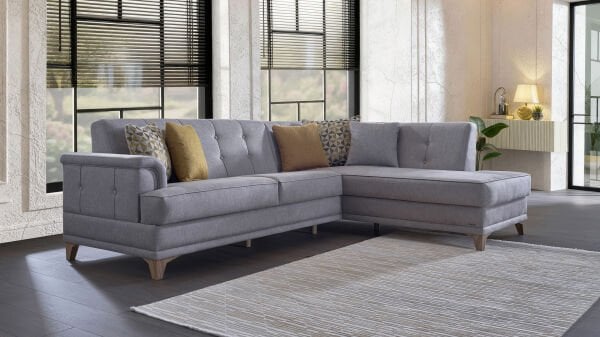 Cantona Köşe Koltuk L Sol - Gri