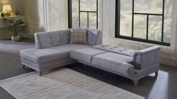 Cantona Köşe Koltuk L Sağ - Gri