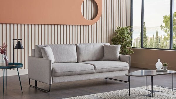 Laura Comfort Üçlü Koltuk Krem