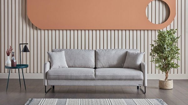 Laura Comfort Üçlü Koltuk Krem