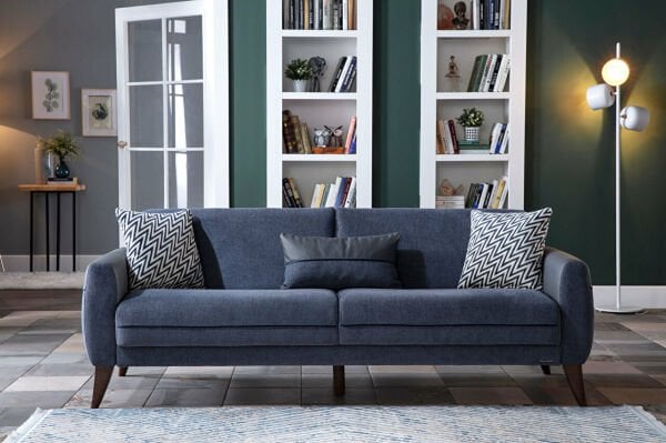 Cozy S Üçlü Koltuk Lacivert