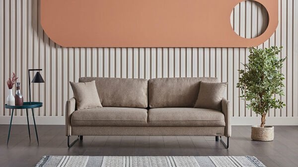 Laura Comfort Üçlü Koltuk Vizon