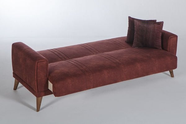 Ruby Üçlü Koltuk Mürdüm
