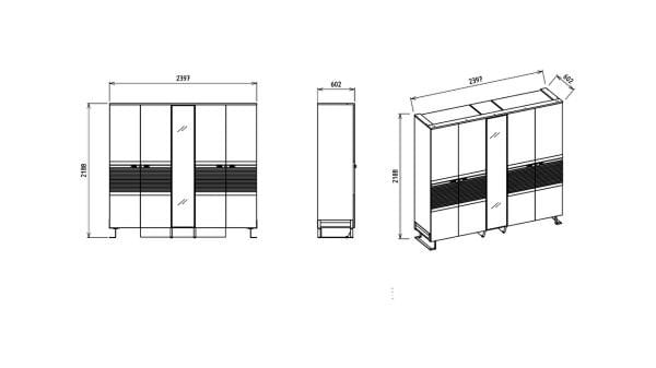 Veronica 5 Kapaklı Gardırop